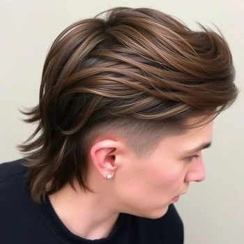 mid taper fade mullet