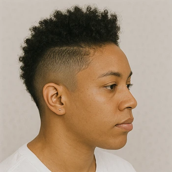 Mohawk fade Black woman