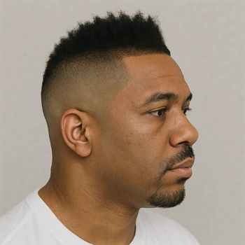 mohawk fade taper black short