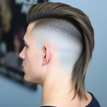 taper fade mohawk mullet