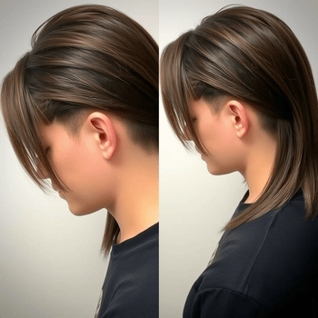taper mullet fade long hair