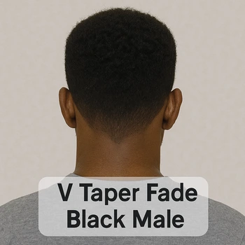 V taper fade black male
