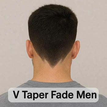 V taper fade men