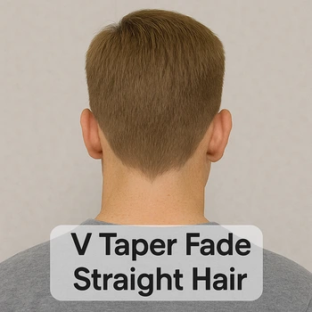 V taper fade straight hair