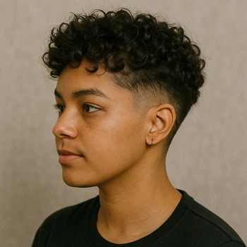Female Taper Fade Curly Hair