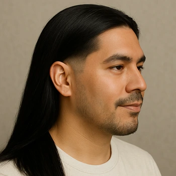 hispanic long hair taper fade black hair