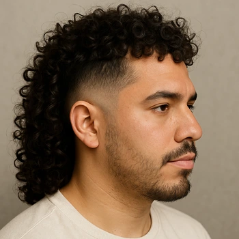 hispanic long hair taper fade curly hair