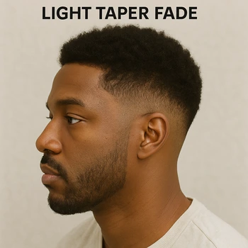 Light Taper Fade for Black Male Hair