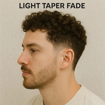 Light Taper Fade on Curly Hair