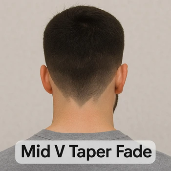 mid V taper fade