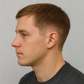 Small Taper Fade with Straight Hair