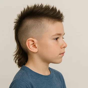 taper fade mohawk little boy mullet
