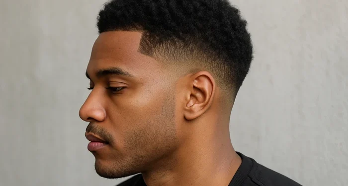 temple taper fade haircut