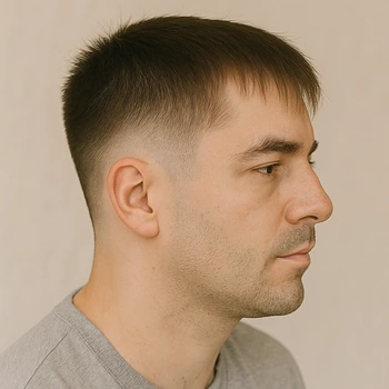 grown out taper fade on straight hair