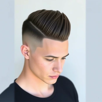 High Taper Fade Straight Hair