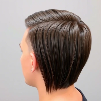 Mid Taper Fade Straight Hair