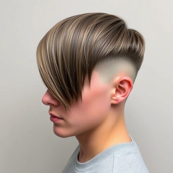 Straight Hair Taper Mullet Fade