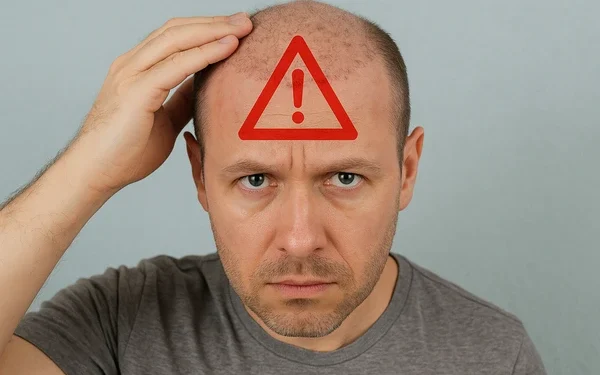 a man with Hair Transplant Red Flags