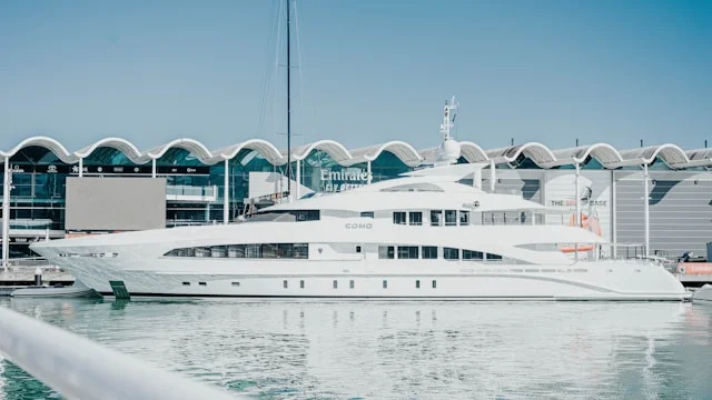 large white boat in the water
