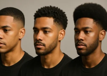 a man with low taper fade black male