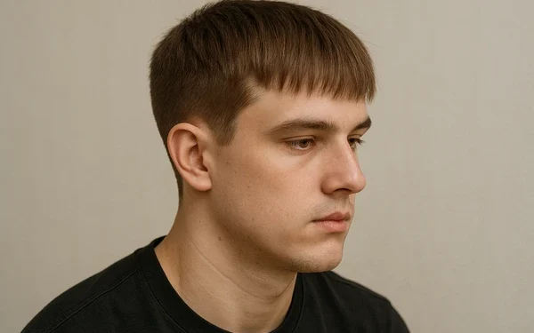 A man with Low Taper Fade Haircut for Straight Hair