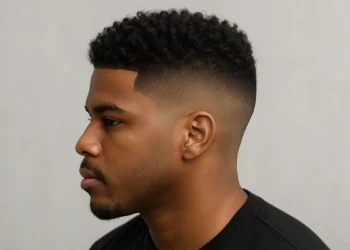 high taper fade black male