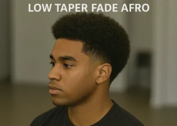 a man with low aper fade afro