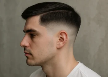 a man with high taper fade straight hair