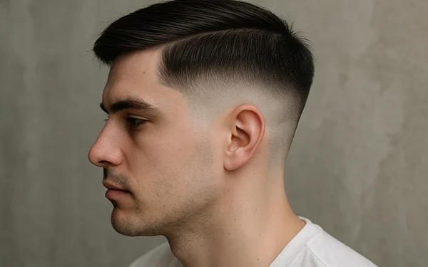 a man with high taper fade straight hair