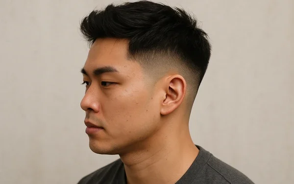 mid taper fade asian