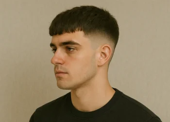 mid taper fade fringe