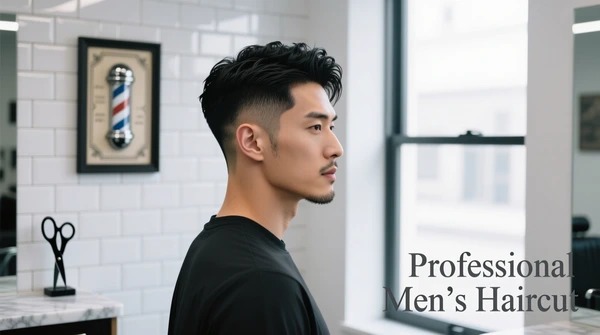 professional mens haircut